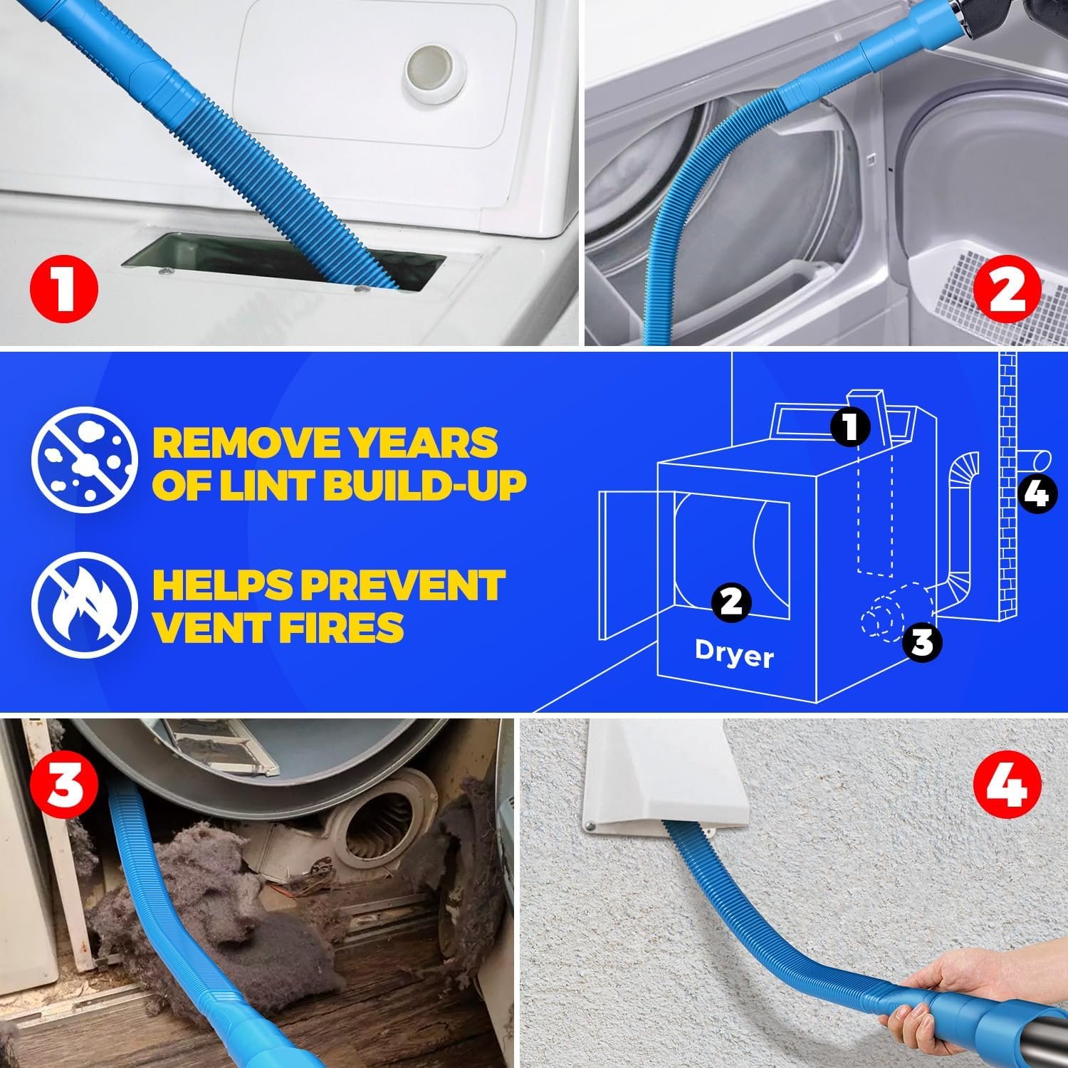 Holikme Dryer Vent Cleaner Kit