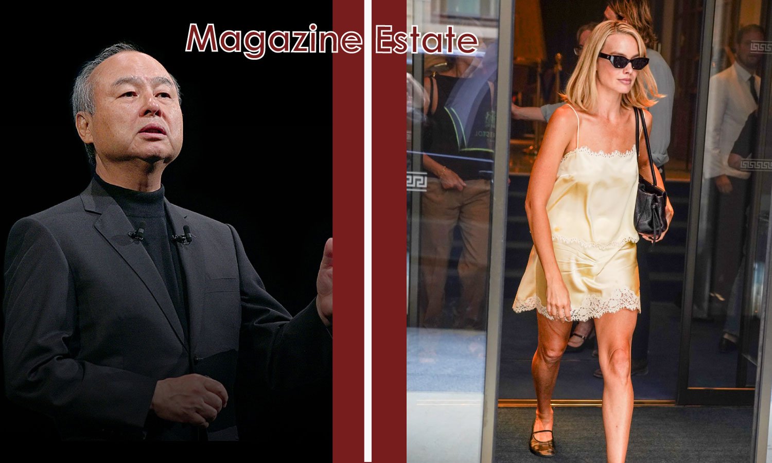 Masayoshi Son and Margot Robbie